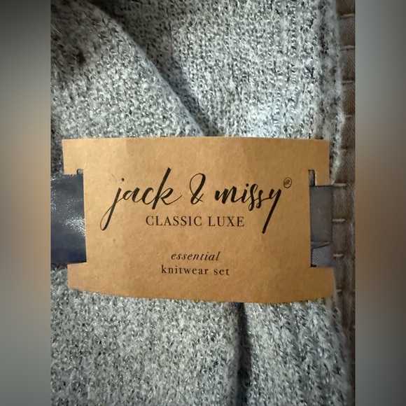 Jack & Missy Gray Knit Hat and Scarf Set - Picture 2 of 3